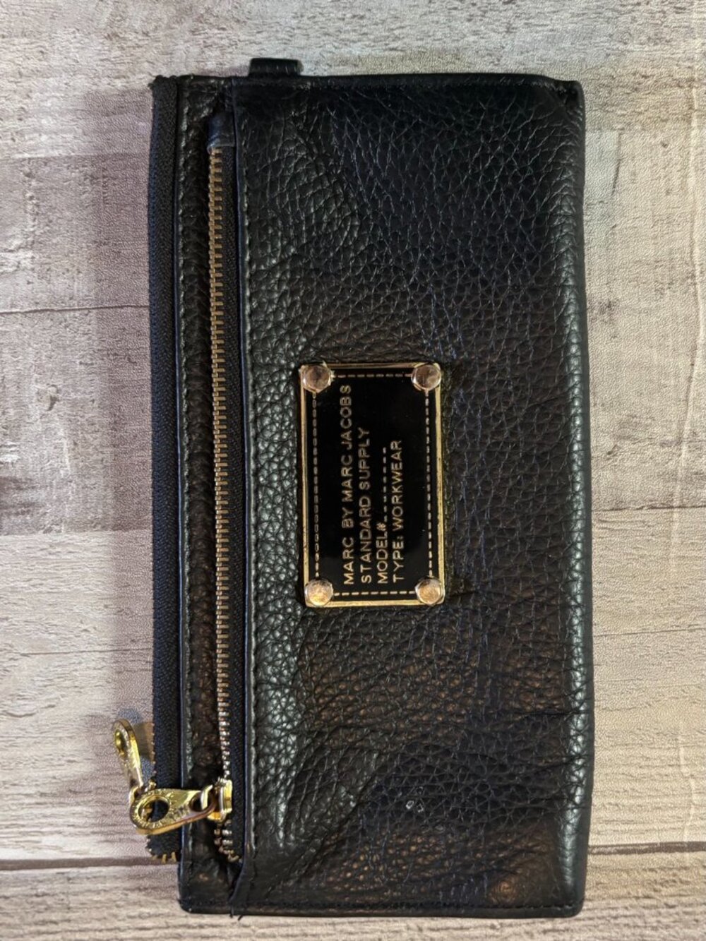 Marc by Marc Jacobs Black Leather Workwear Wallet